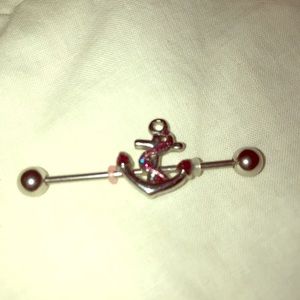 Industrial piercing barbell